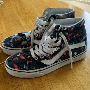 Vans SK8-Hi Flamingo Print High Top Sneakers Unisex Skate Shoes school